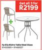 Bistro FP Elia Table Steel Glass 81492689 + 81498007-For 3