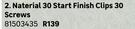 Naterial 30 Start Finish Clips 30 Screws 81503435
