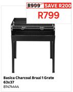 Basica Charcoal Braai 1 Grate 63 x 37 81474444