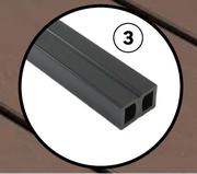 Naterial Composite Joist 240 x 5 x 3cm Black 81503439