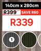 Inspire Eyelet Curtain Kalpe Black 140 x 280cm   81492764