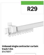 Unboxed Single Contractor Curtain Track 1.5m 81479917