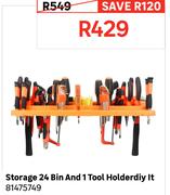 Storage 24 Bin And 1 Tool Holderdiy It 81475749