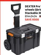 Dexter Pro Toolbox On Wheels Qbrick System 2 Stackable 81443434-38Ltr