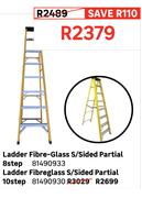 S/Sided Partial 8 Step Fibre-Glass Ladder 81490933