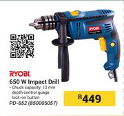 Ryobi 650w Impact Drill PD-652 850005057 