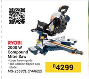 Ryobi 2000W Compound Mitre Saw MS-255SCL 744622
