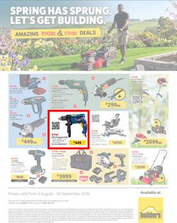 Builders Ryobi : Spring Has Sprung (03 August - 30 September 2026), page 1