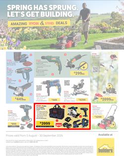 Builders Ryobi : Spring Has Sprung (03 August - 30 September 2026), page 1