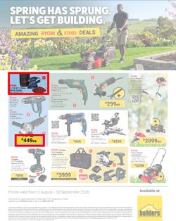 Builders Ryobi : Spring Has Sprung (03 August - 30 September 2026), page 1