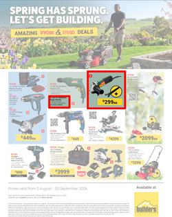 Builders Ryobi : Spring Has Sprung (03 August - 30 September 2026), page 1