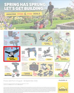 Builders Ryobi : Spring Has Sprung (03 August - 30 September 2026), page 1