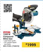Ryobi 1200W Compound Mitre Saw MS-210CL 7446616