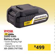 Ryobi 2000mAh Battery Pack XB-2000 747756