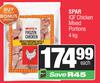 Spar IQF Chicken Mixed Portions-4Kg
