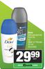 Dove Anti Perspirant Roll On For Male Or Female Assorted-50ml Each