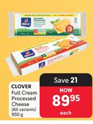 Clover Full Cream Processed Cheese-950g