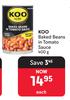 Koo Baked Beans In Tomato Sauce-400g