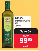 Basso Pomace Olive Oil-750ml