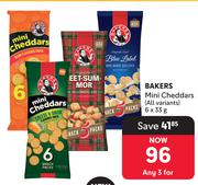 Bakers Mini Cheddars-For 3 x 6 x 33g
