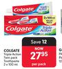 Colgate Triple Action Twin Pack Toothpaste-2 x 100ml