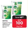 Dettol Hygiene Hand Wash Pouch-For 2 x 500ml