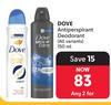 Dove Anti Perspirant Deodorant-For 2 x 150ml