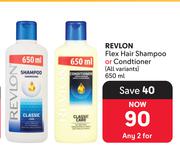 Revlon Flex Hair Shampoo Or Conditioner-For 2 x 650ml