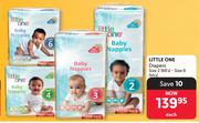 Little One Diapers Size 2 (66s)-Size 6 (44s)-Each