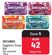 Securex Hygienic Soap Bar-For 4 x 175g