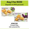 King Pie Frozen Pies-For 2 x 8s