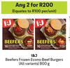 I&J Beefers Frozen Econo Beef Burgers-For 2 x 800g