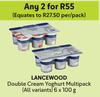 Lancewood Double Cream Yoghurt Multipack-For 2 x 6 x 100g