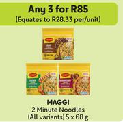 Maggi 2 Minute Noodles-For 3 x 5 x 68g