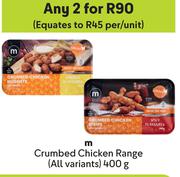 M Crumbed Chicken Range-For 2 x 400g
