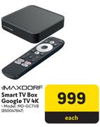Maxdorf Smart TV Box Google TV 4K MD-GCTVB