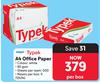 Typek A4 Office Paper 12434-Per Box