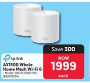 TP-Link AX1500 Whole Home Mesh WiFi 6 DECO-X10 (2PK) 850012224