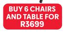 Terrace Leisure Onyx Patio Textilene (6 Chairs) 850008726 & Onyx Rectangular Table 850009080