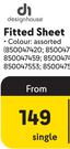 Designhouse Fitted Sheet Assorted (Single) Priced From-Each
