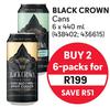 Black Crown Cans-For 2 x 6x440ml