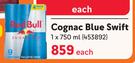 Martell Cognac Blue Swift 750ml With 4 Pack Redbull Free