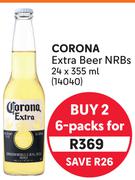 Corona Extra Beer NRBs-For 2 x 6x355ml