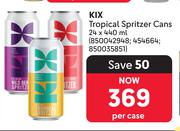 KIX Tropical Spritzer Cans-24 x 440ml Per Case
