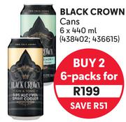 Black Crown Cans-For 2 x 6x440ml