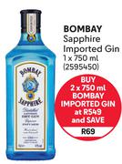 Bombay Sapphire Imported Gin-For 2 x 750ml