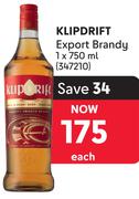Klipdrift Export Brandy-750ml