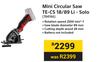 Einhell Mini Circular Saw TE-CS 18/89 Li-Solo 784166