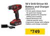 Einhell 18V Drill/Driver Kit Battery & Charger 850021075