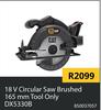 CAT 18V Circular Saw Brushed 165mm (Tool Only) DX5330B 850037057